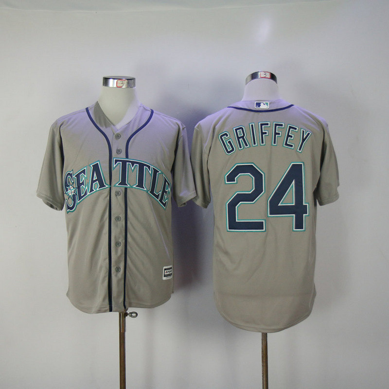 2017 MLB Seattle Mariners #24 Griffey Grey Game Jerseys